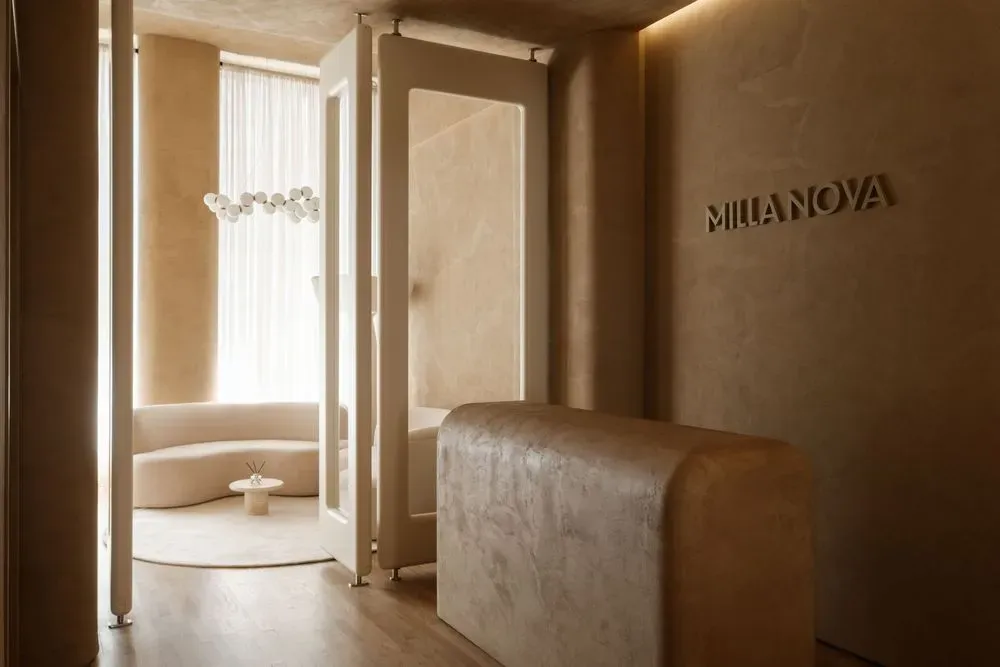 Inside the Milla Nova Bridal Shop at 597 Broadway in SoHo, New York City