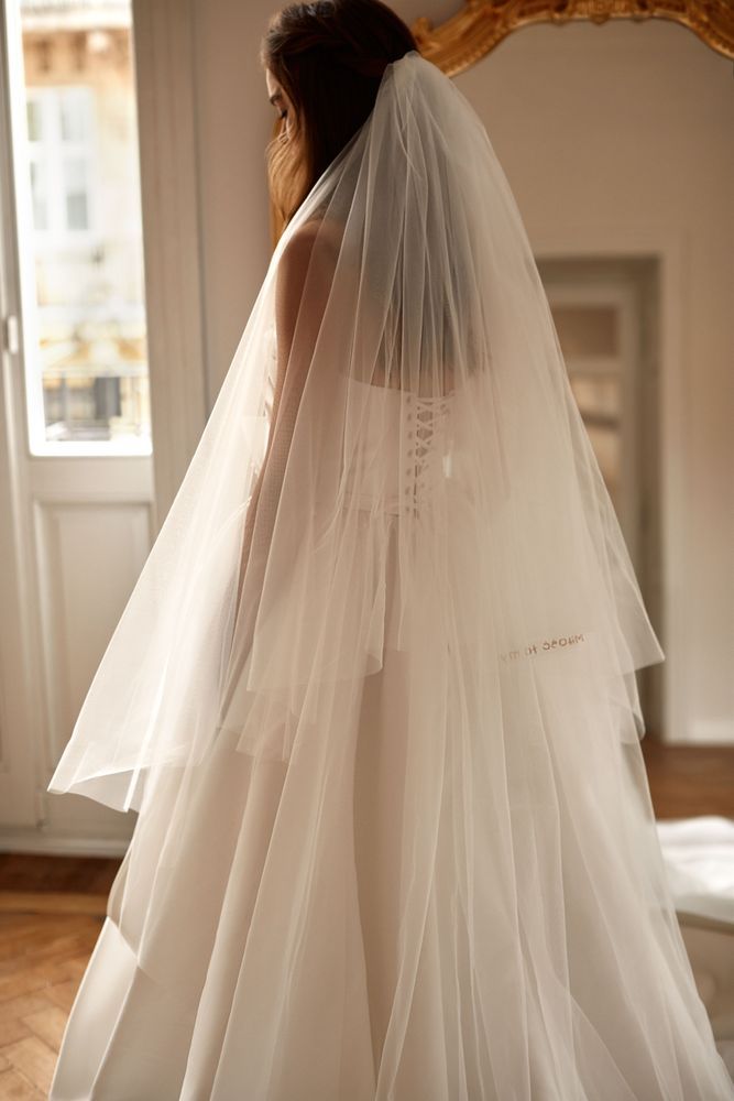 Tulle veil with crystal beading - Miłość to my Welony