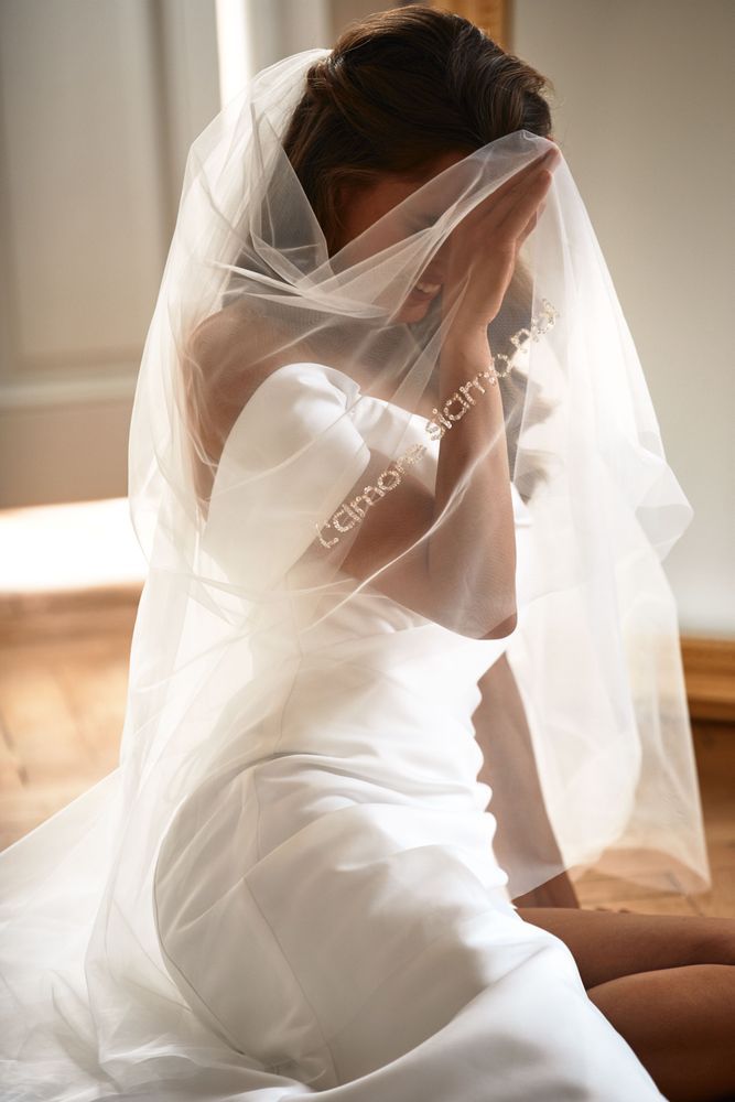 Tulle veil with crystal beading - L'amore siamo noi Veils